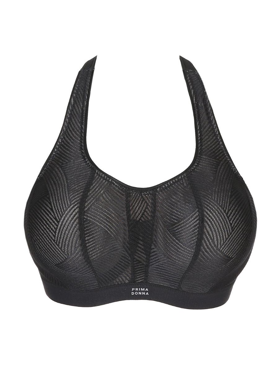 The Game Padded Racerback Sports Bra - Black