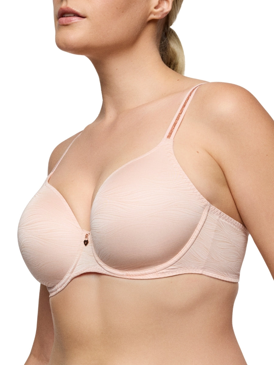 Briana Padded Heartshape Bra - Pearly Pink