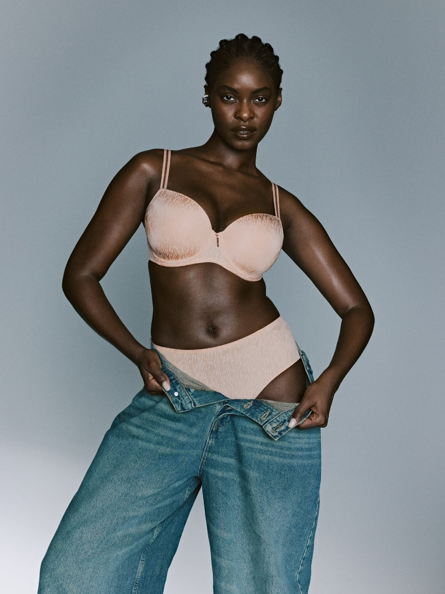Dalli Padded Balcony Bra - Silk