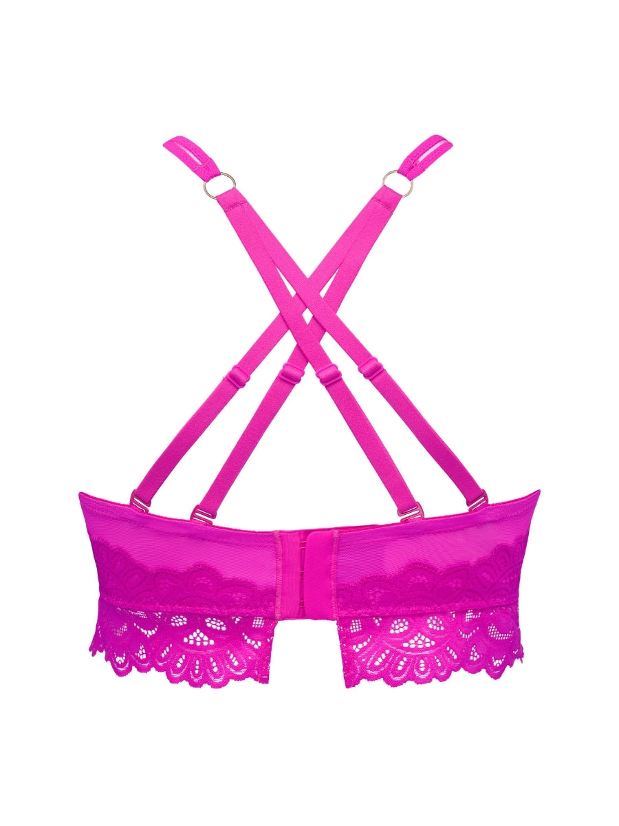 Dear Night Longline Plunge Bra - Influencer Pink