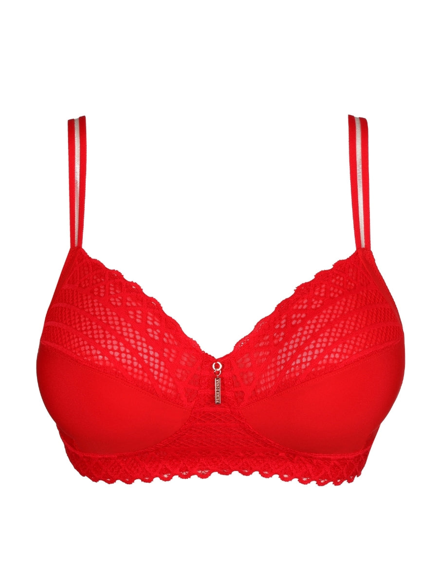 East End Full Cup Wireless Bra - True Red
