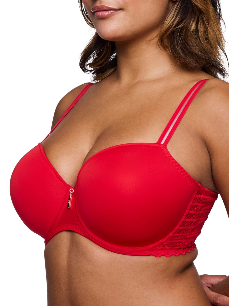 East End Padded Balcony Bra - True Red