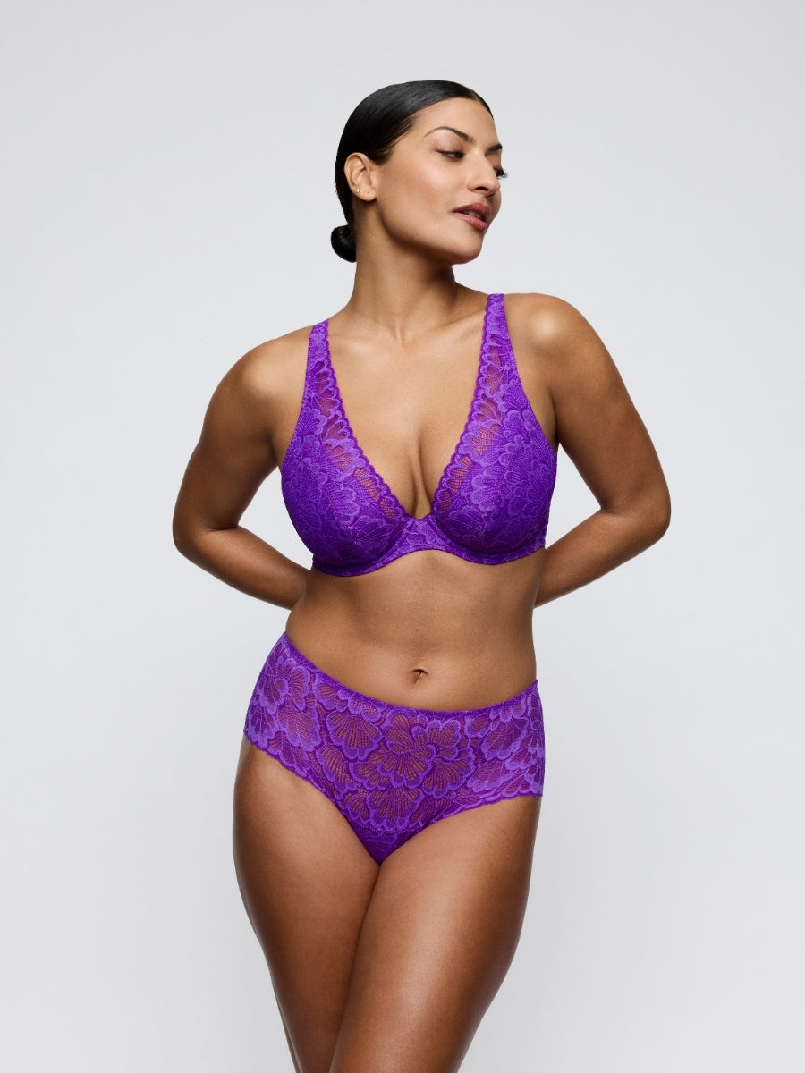 Mocuto Half Padded Plunge Bra - Italian Acai