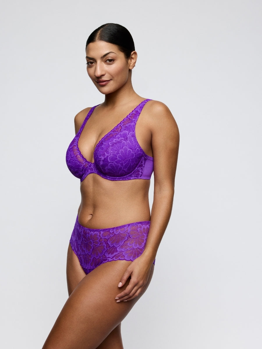 Mocuto Half Padded Plunge Bra - Italian Acai