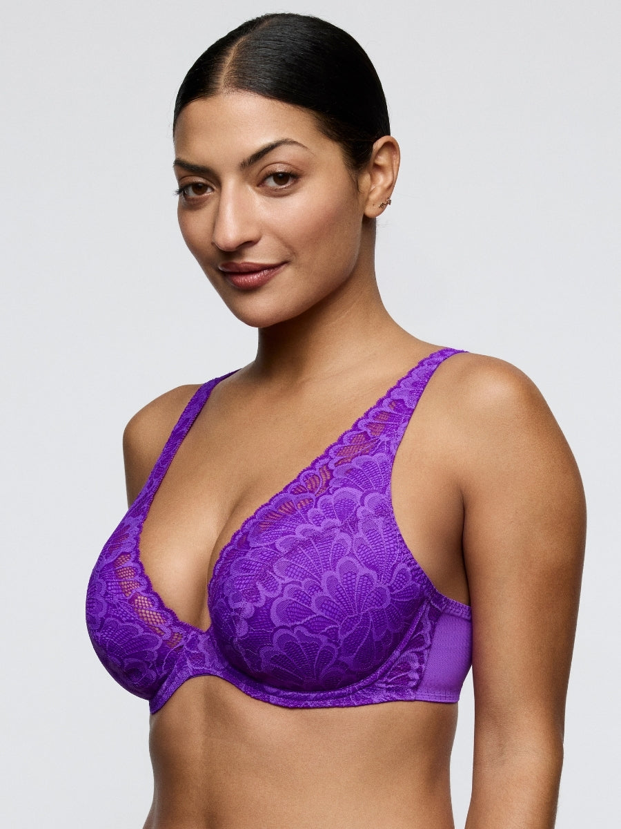 Mocuto Half Padded Plunge Bra - Italian Acai