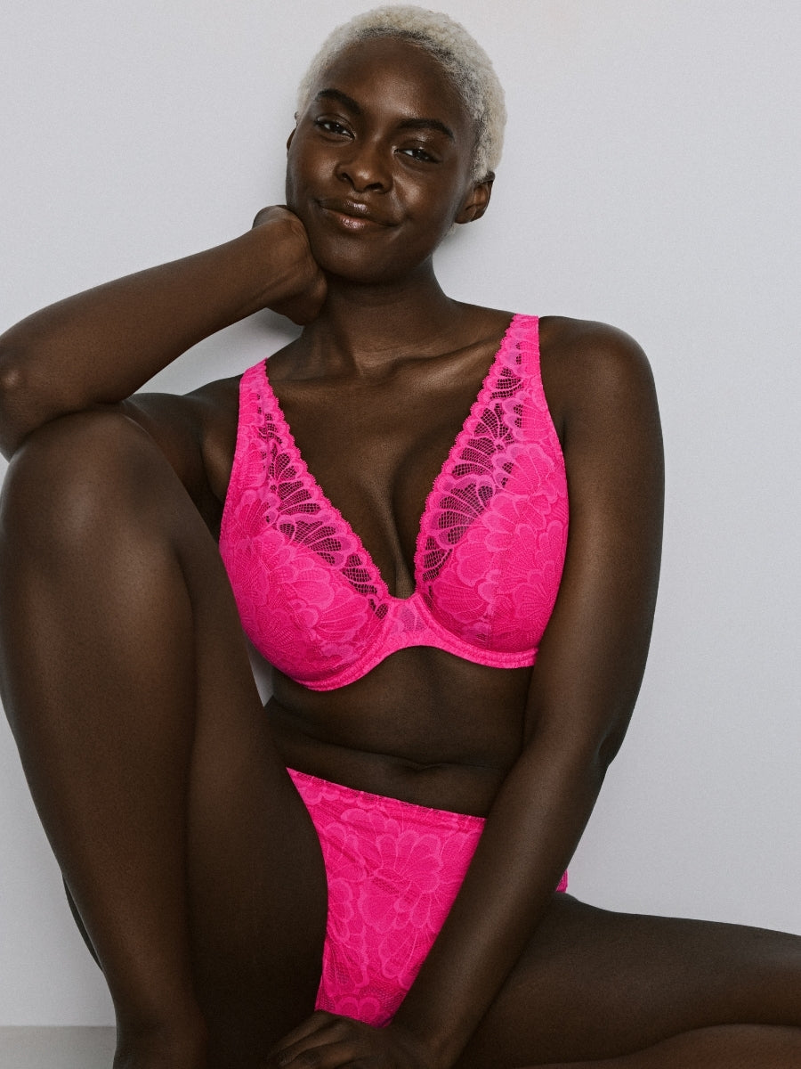 Mocuto Half Padded Plunge Bra - Pixie Blossom