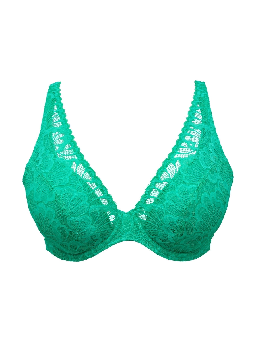 Mocuto Half Padded Plunge Bra - Vivid Green