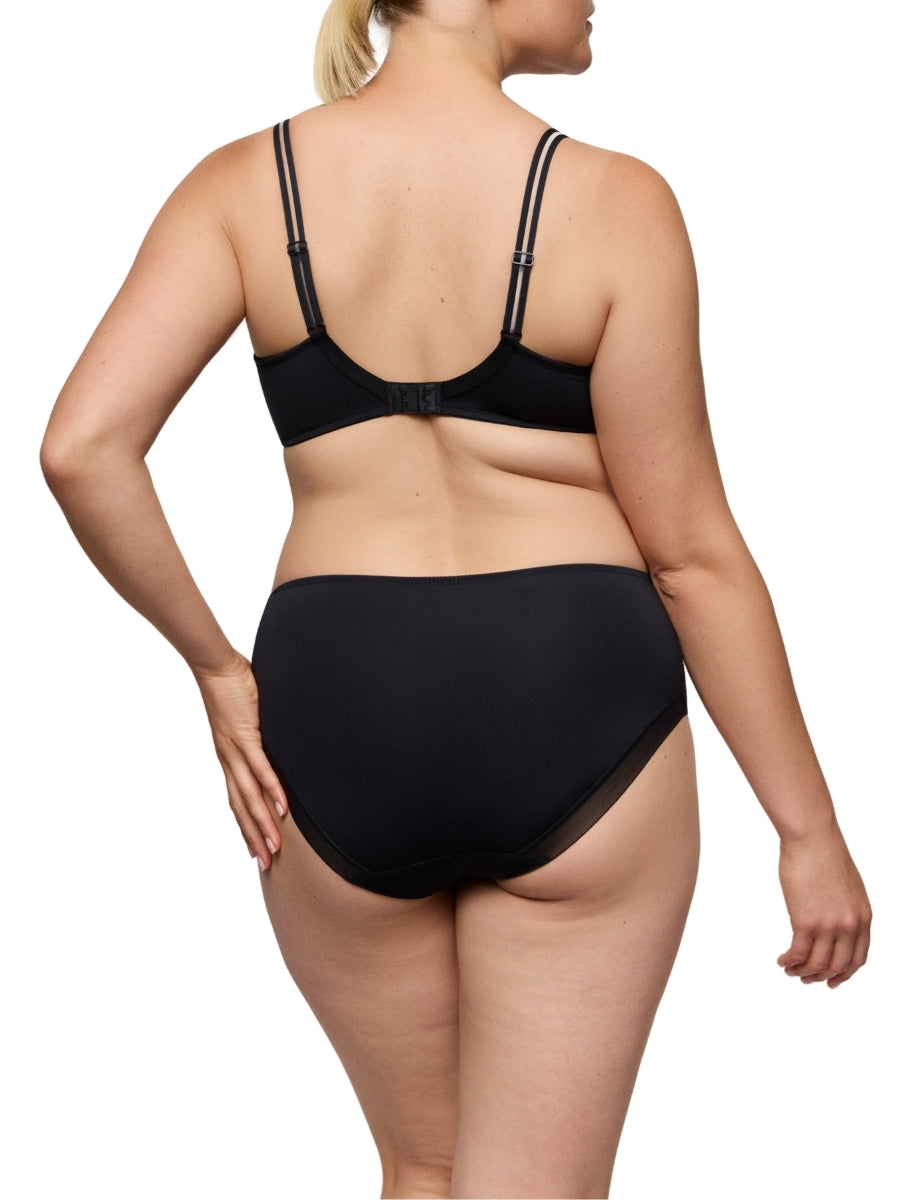 Twist Side Full Cup Bra - Charcoal
