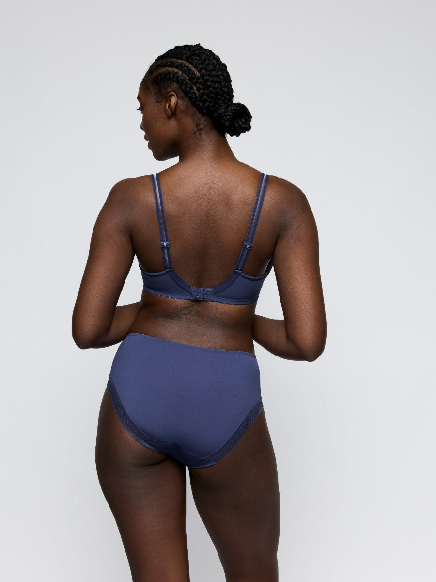 Twist Side Full Cup Bra - Indigofera