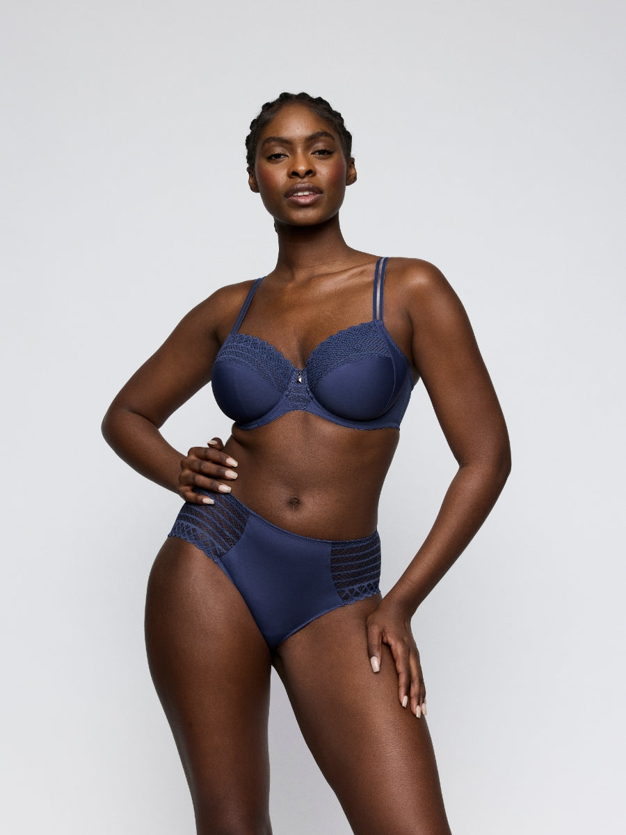 Twist Side Full Cup Bra - Indigofera