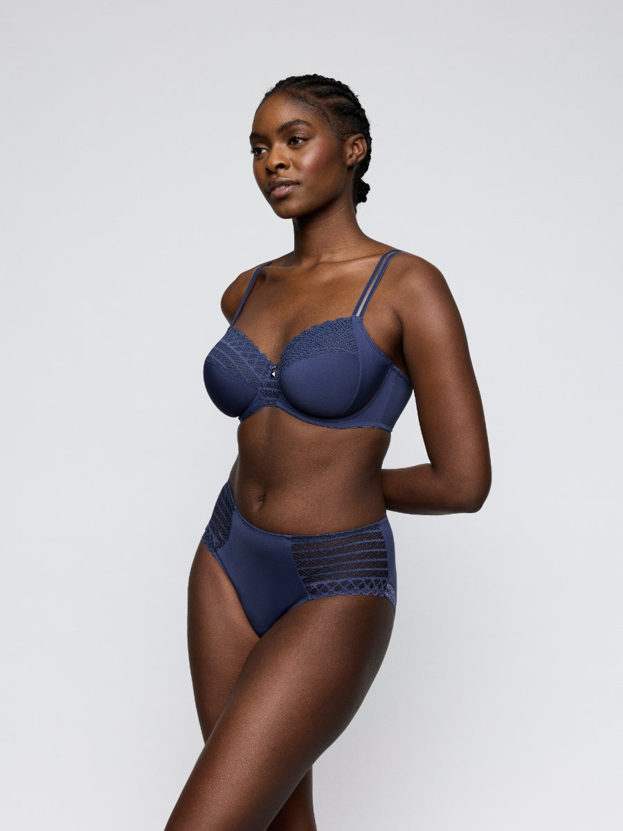 Twist Side Full Cup Bra - Indigofera