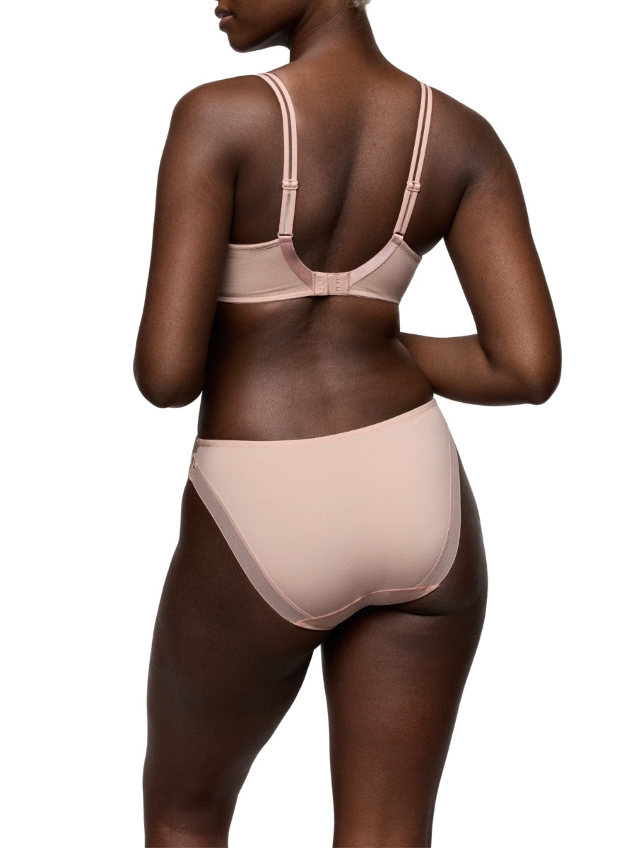 Twist Side Full Cup Bra - Powder Rose