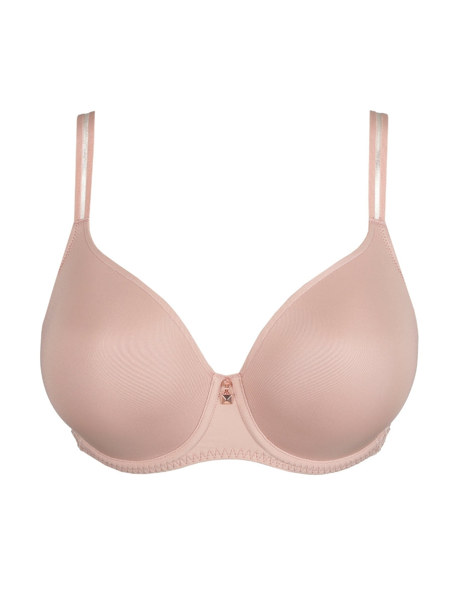 Twist Side Padded Heartshape Bra - Powder Rose