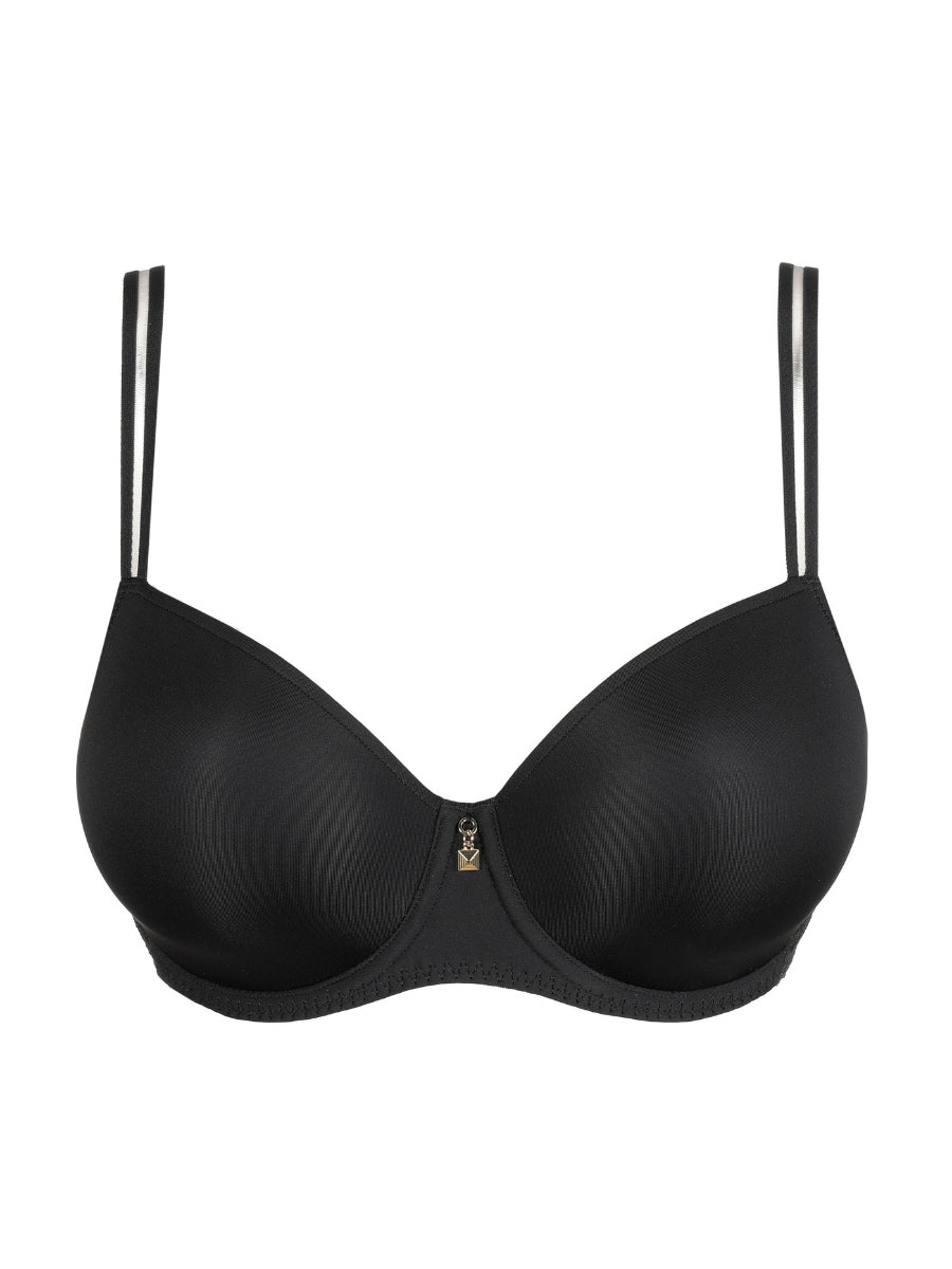 Twist Side Padded Balcony Bra - Charcoal