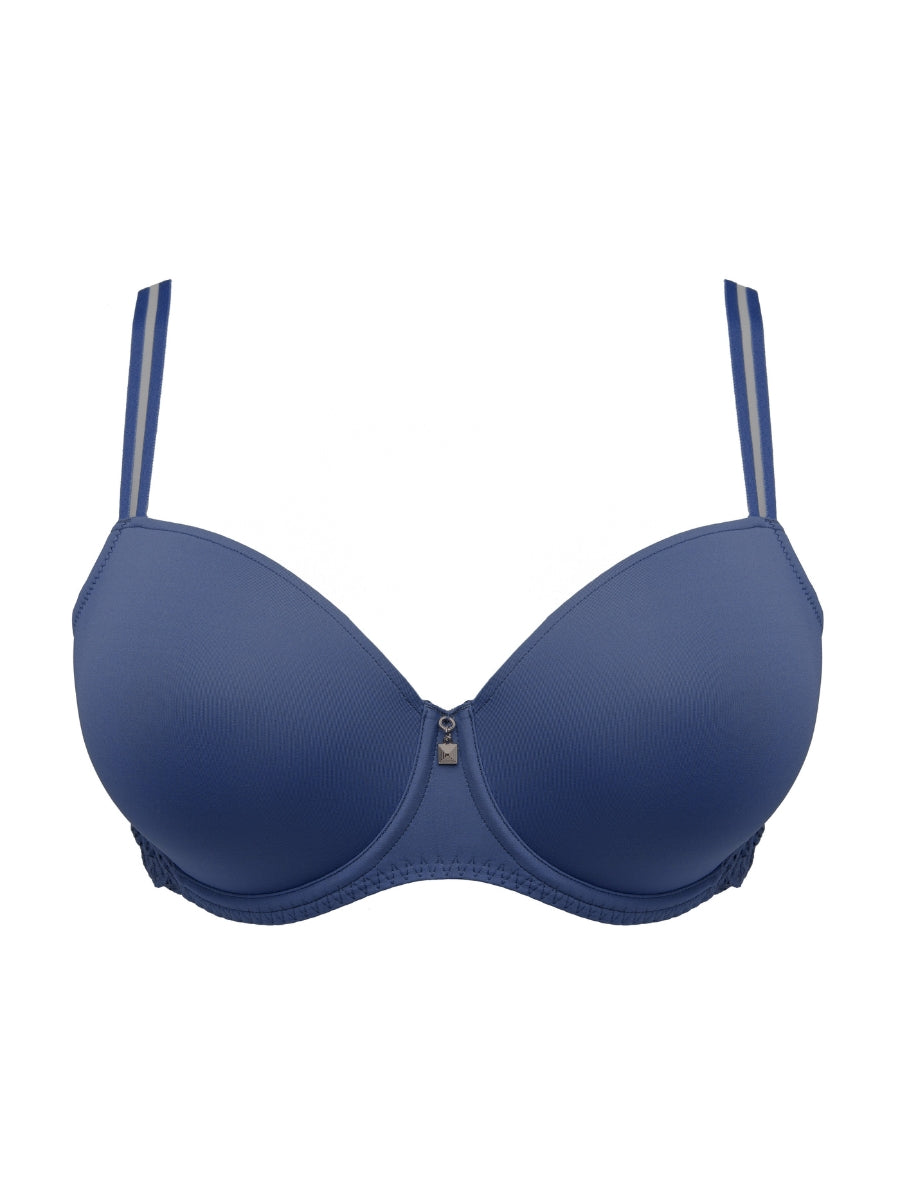 Twist Side Padded Balcony Bra - Indigofera