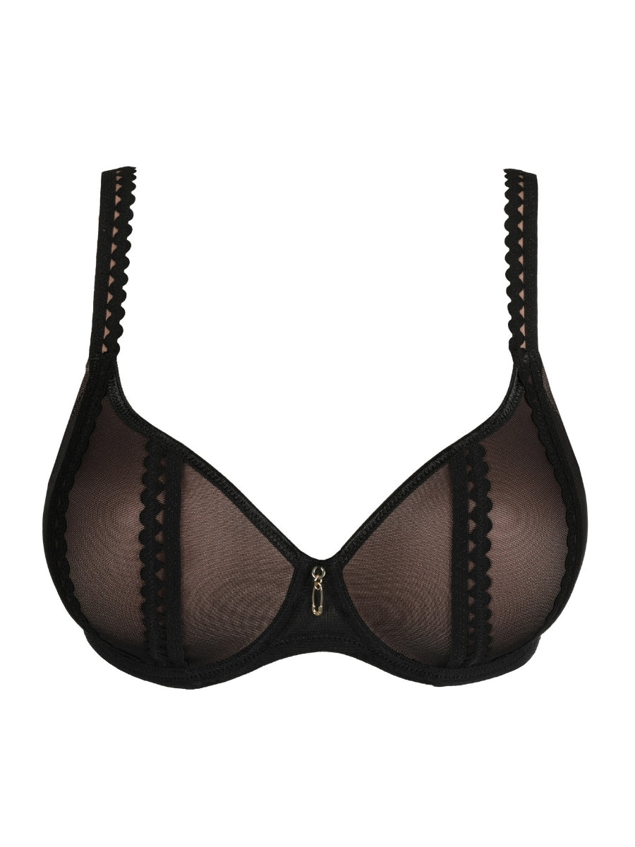 Vivgirl Padded Heartshape Bra - Black