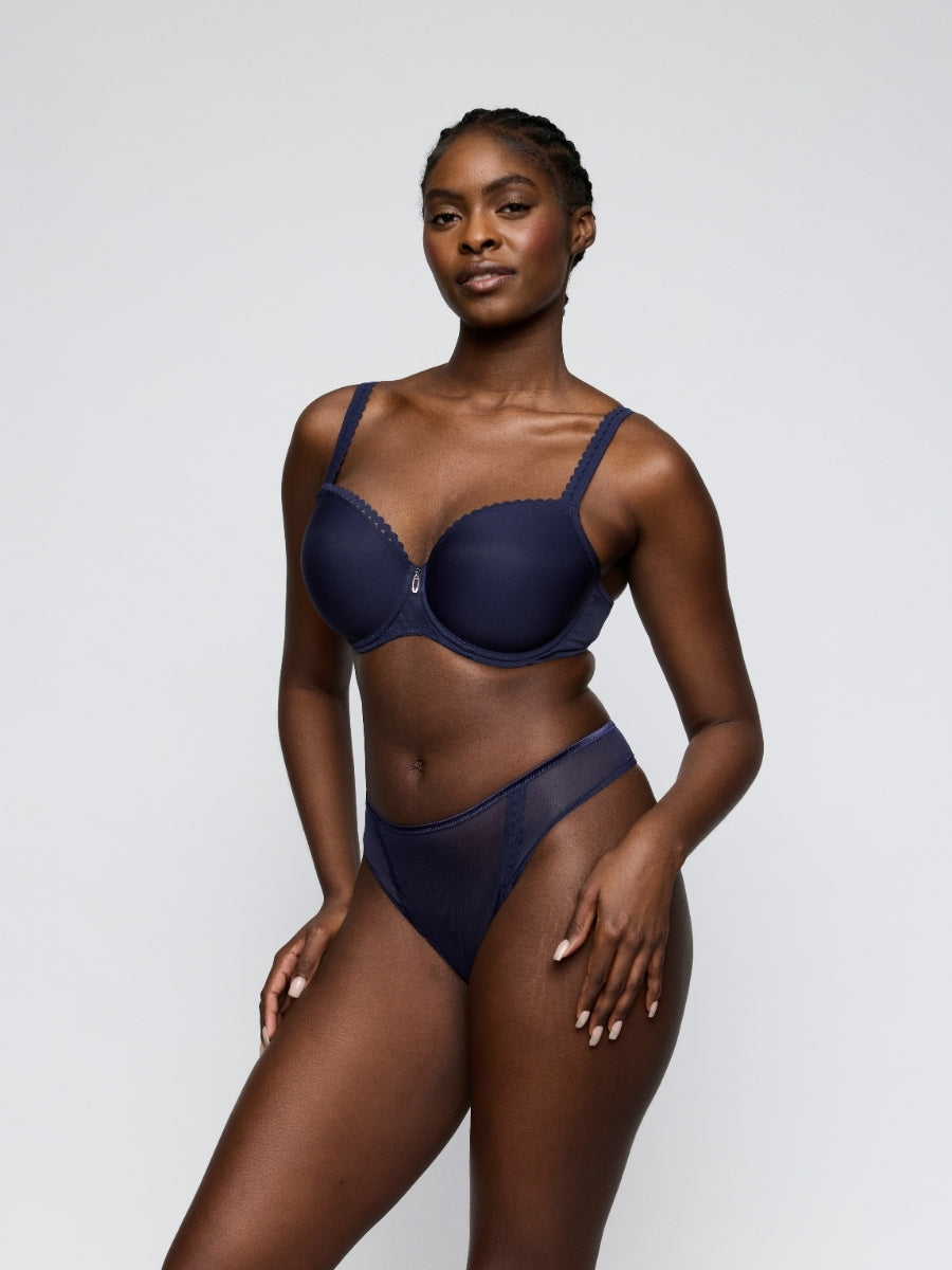 Wowgirl Padded Balcony Bra - Evening Blue