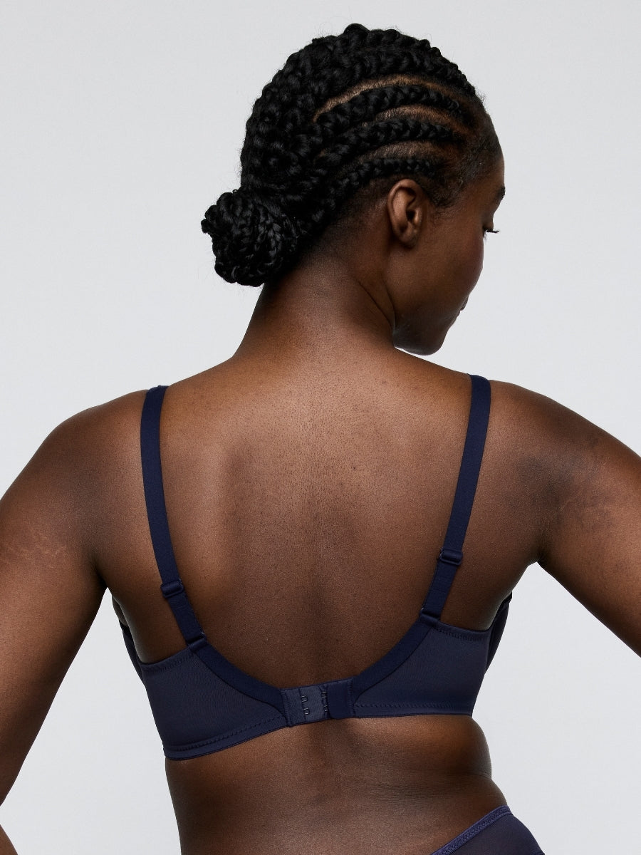 Wowgirl Padded Balcony Bra - Evening Blue