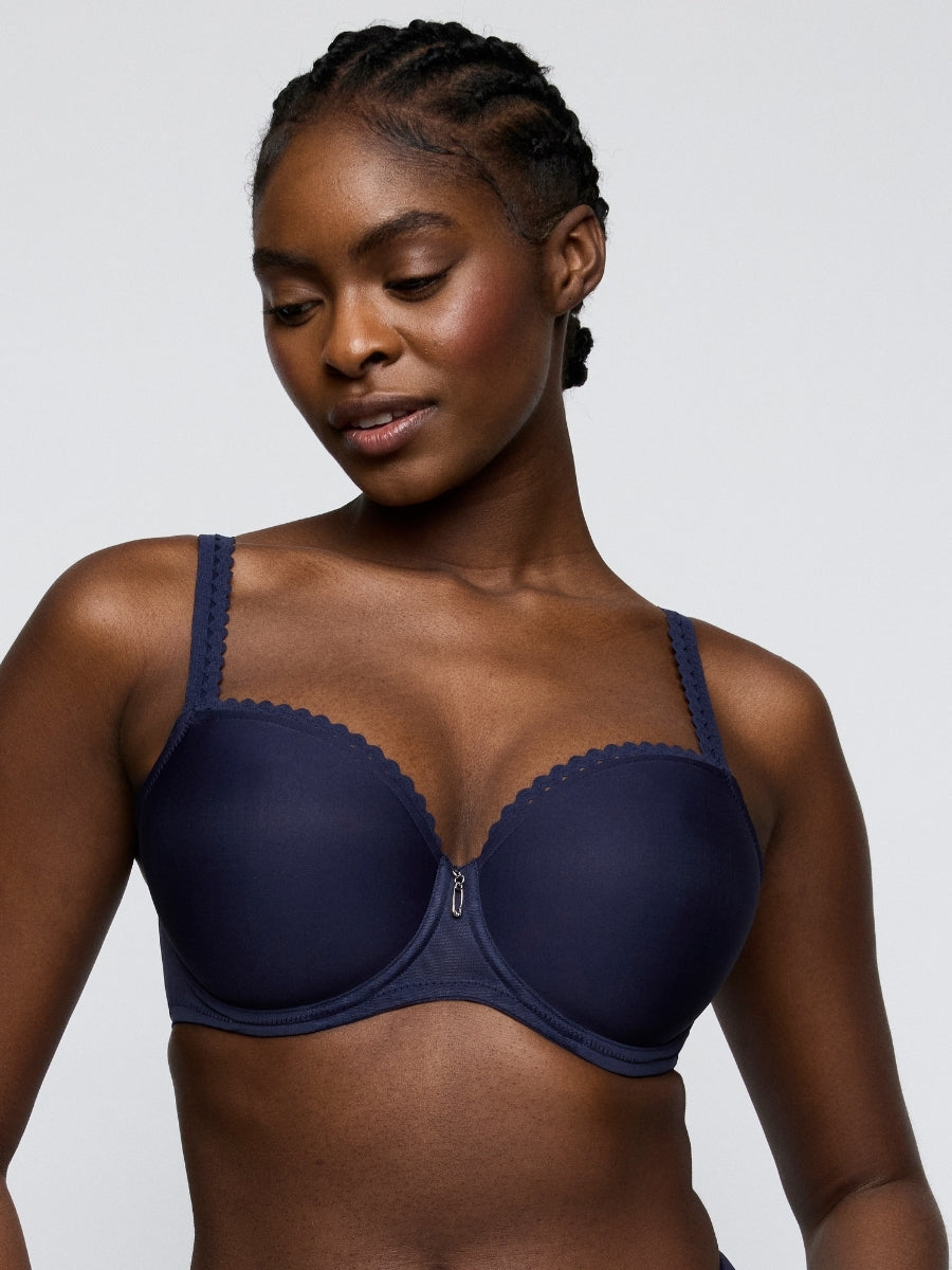 Wowgirl Padded Balcony Bra - Evening Blue