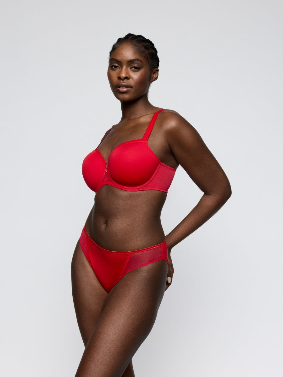 Wowgirl Padded Balcony Bra - True Red