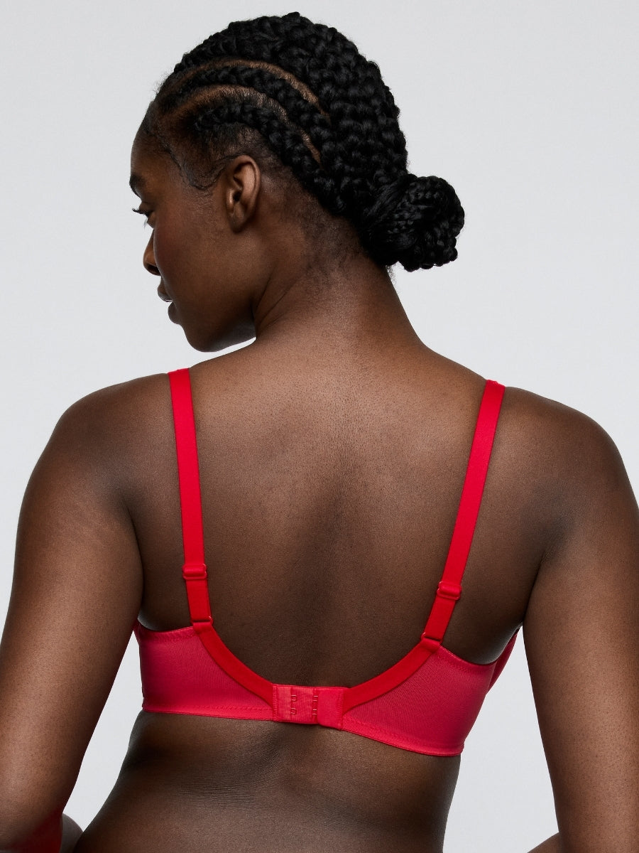 Wowgirl Padded Balcony Bra - True Red