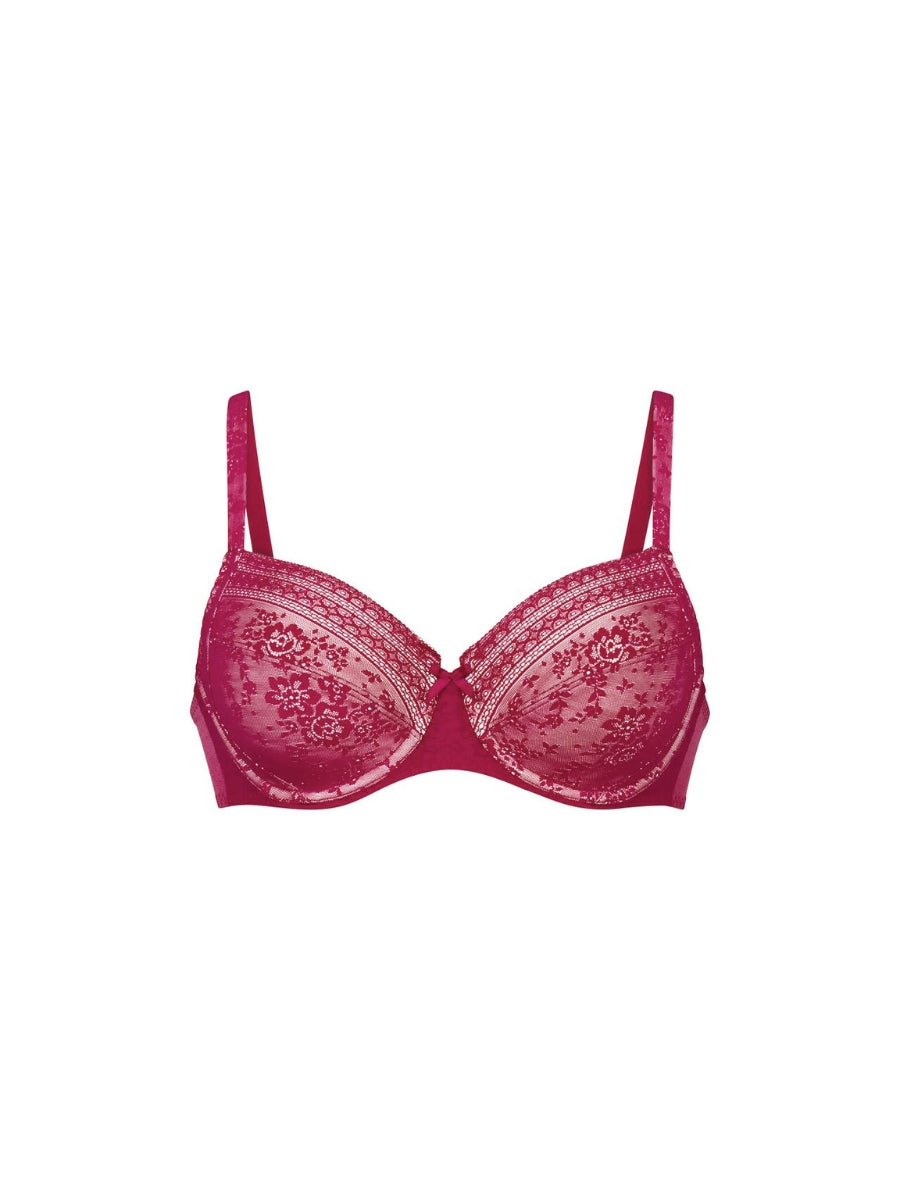 Fleur Underwired Bra - Cherry Red