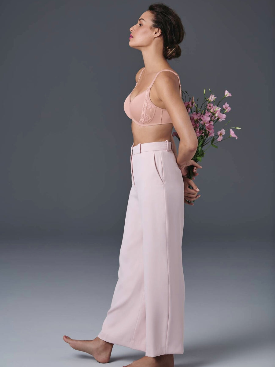 Lace Rose Contour Soft Bra - Rosewood