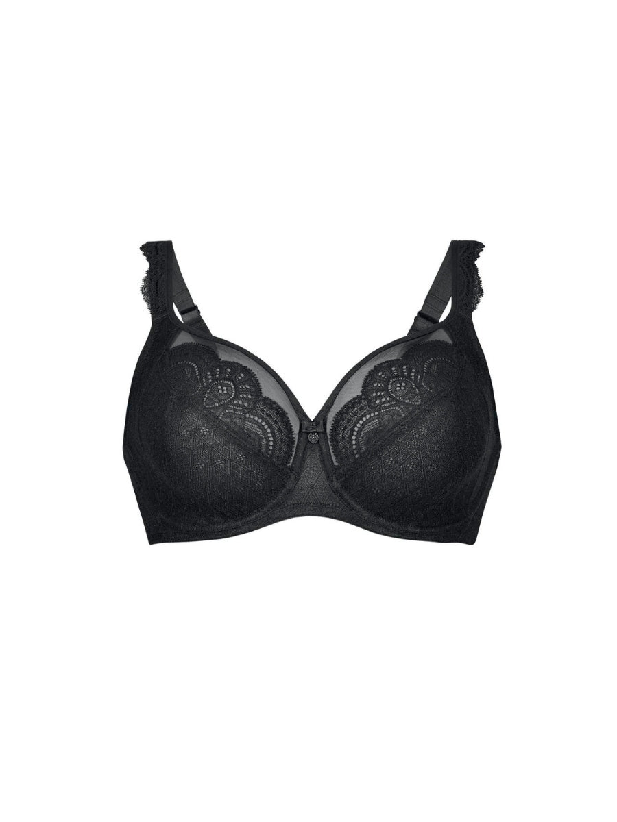 Selma Underwired Full Cup Bra - Black