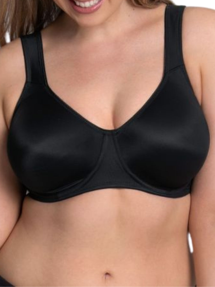Twin Underwired Moulded Bra - Black