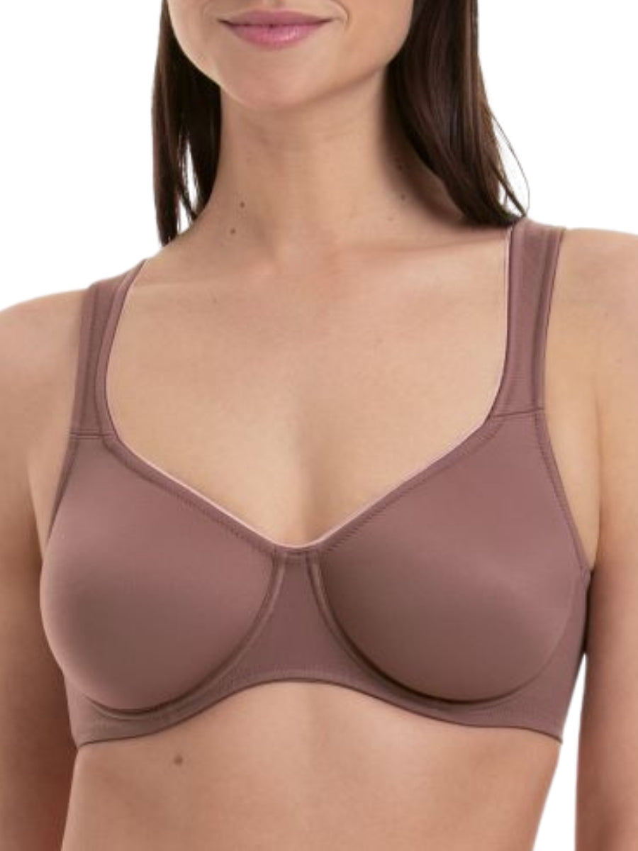 Twin Underwired Moulded Bra - Berry