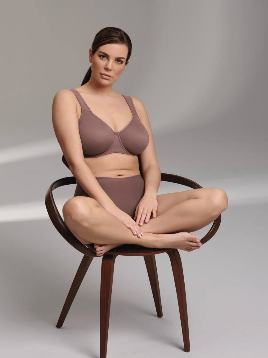 Twin Underwired Moulded Bra - Berry