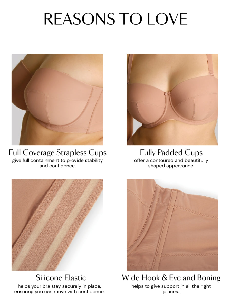 Dana Balcony Strapless Bra - Hazel