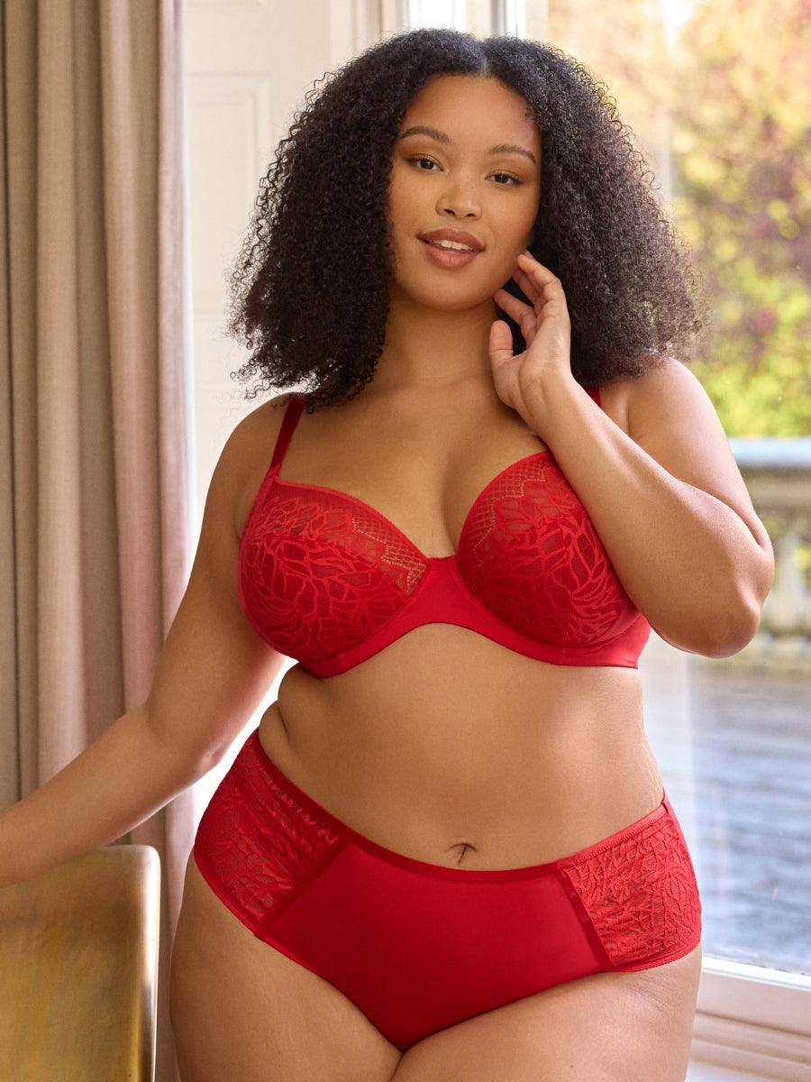 Sophia Plunge Bra - Red