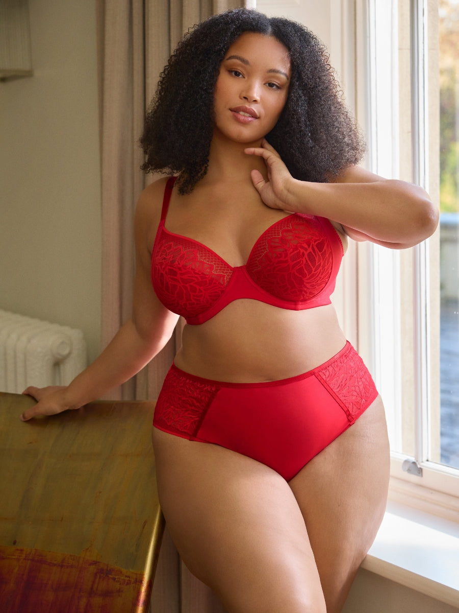 Sophia Plunge Bra - Red