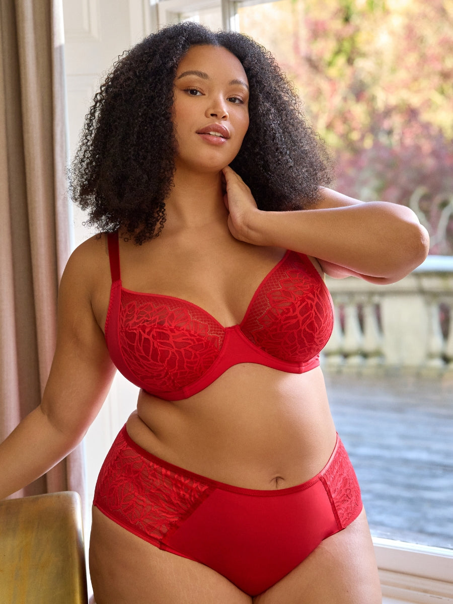 Sophia Plunge Bra - Red