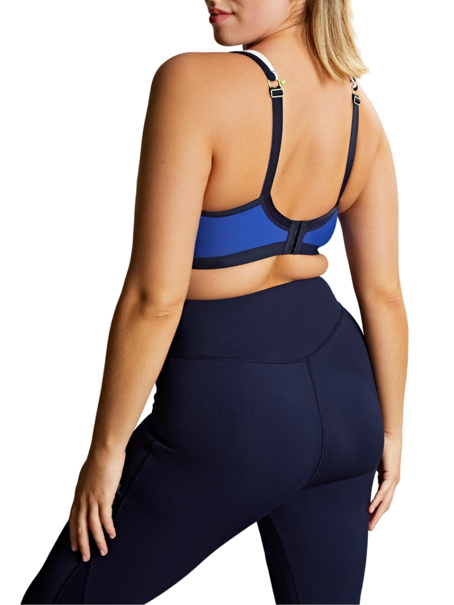 Upbeat Wired Racerback Sports Bra - Blue