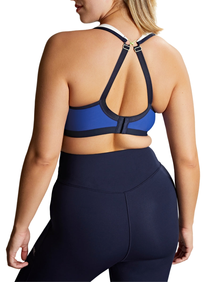 Upbeat Wired Racerback Sports Bra - Blue