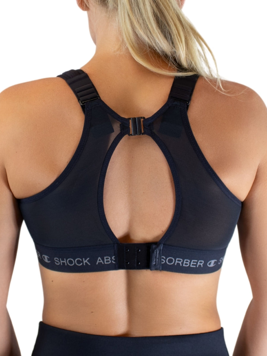 Ultimate Run Padded Sports Bra - Black/Silver