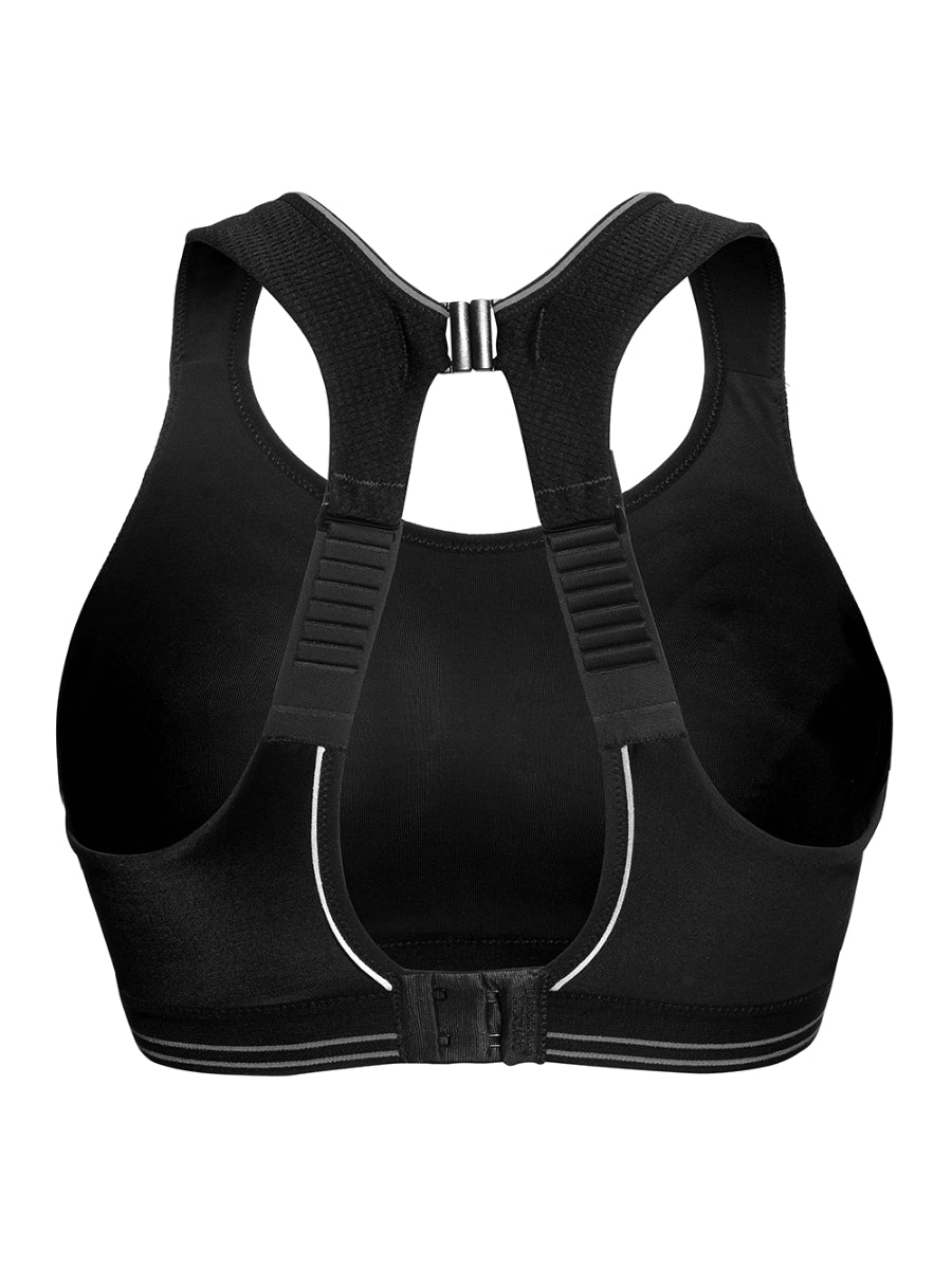 Ultimate Run Sports Bra - Black/Silver