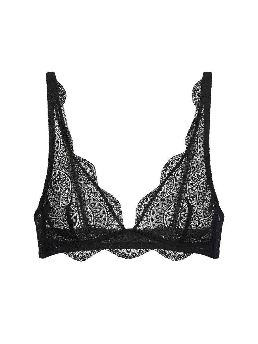 Karma Non-Wired Triangle Bra - Black