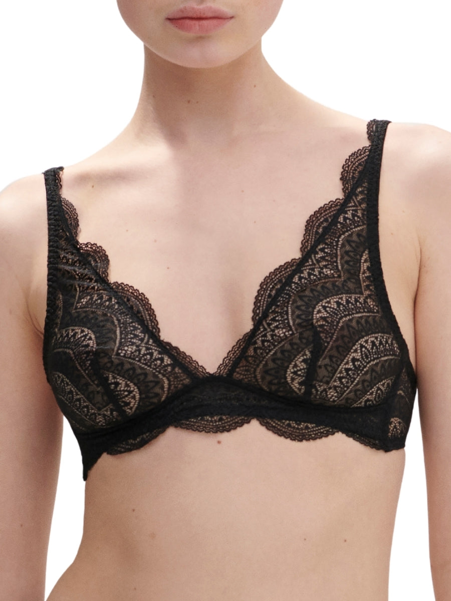 Karma Non-Wired Triangle Bra - Black