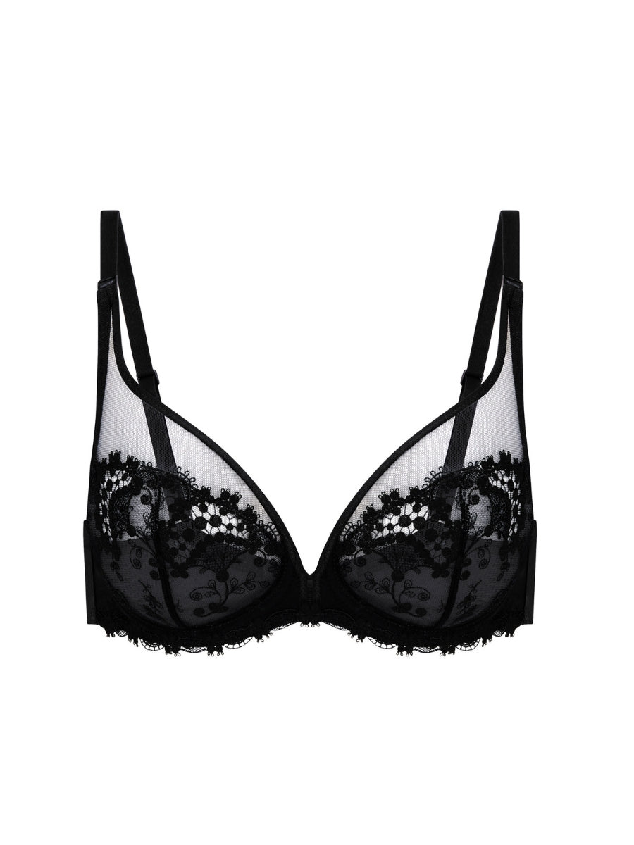 Wish Triangle Plunge Bra - Black