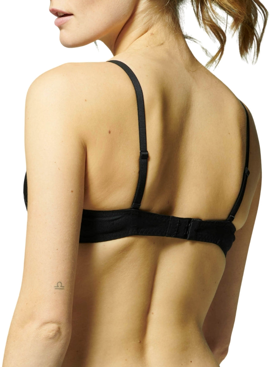 Wish Triangle Push Up Bra - Black