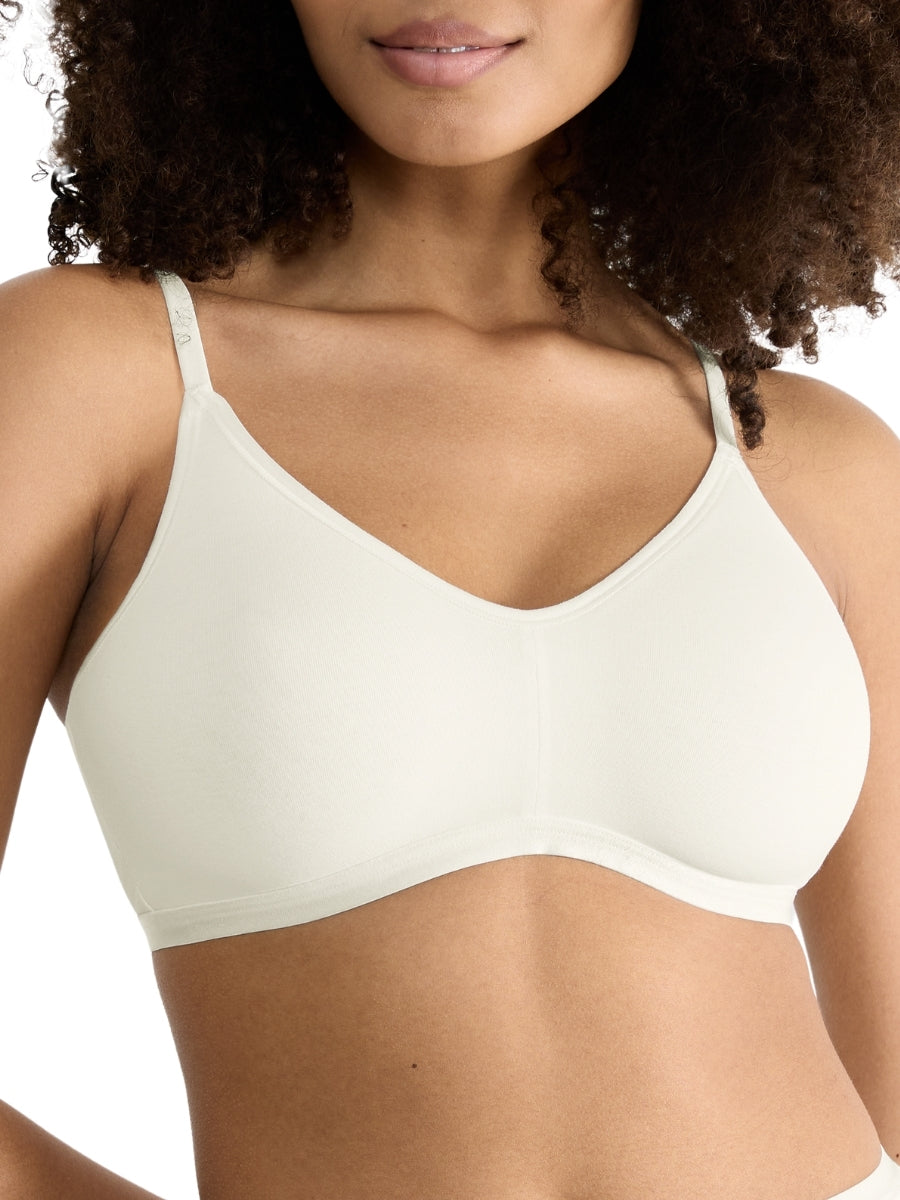 GO Daily Cotton Soft Bra - Silk White