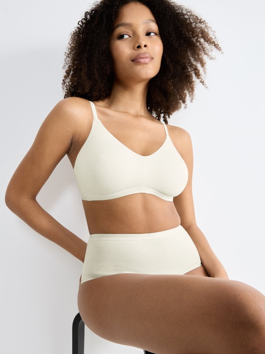 GO Daily Cotton Soft Bra - Silk White