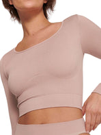 sloggi ever infused long sleeve crop top