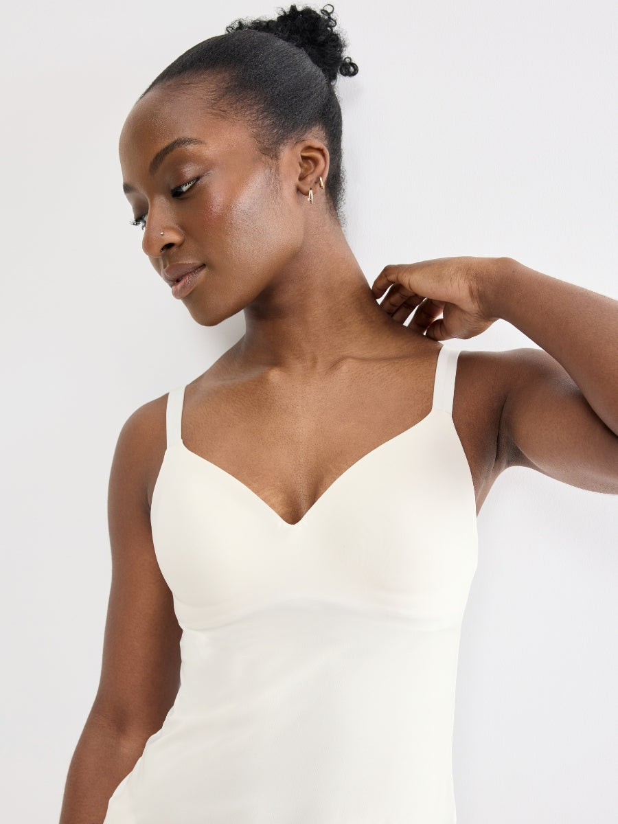 ZERO Feel 2.0 Built In Bra Cami Top - Silk White