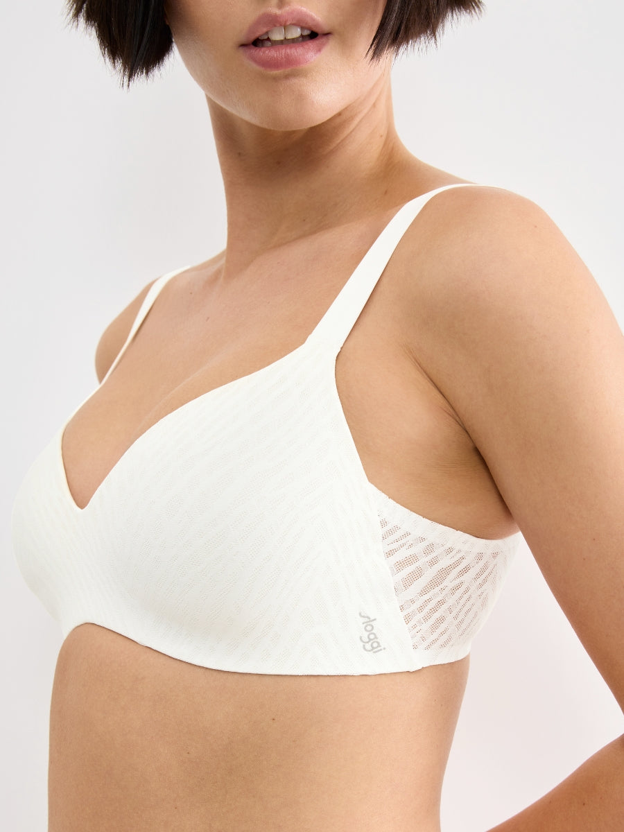 ZERO Feel Bliss UP T-Shirt Bra - Silk White