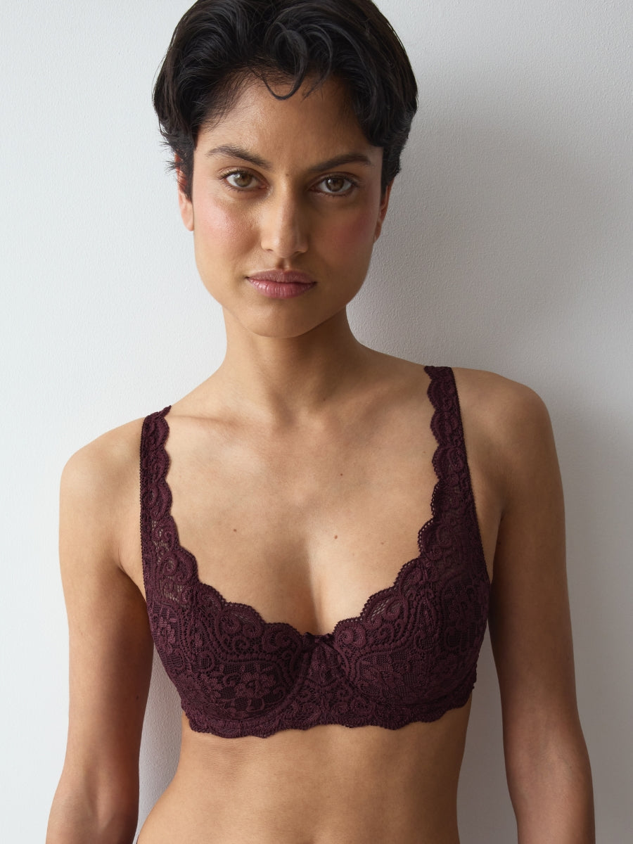 Amourette WHP Half Cup Bra - Claret