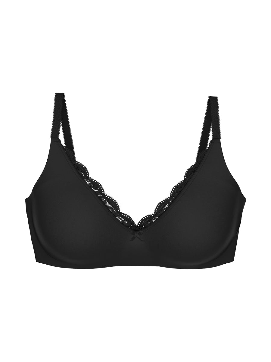Amourette N01 Non Wired Minimizer Bra - Black